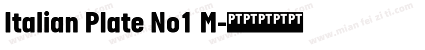 Italian Plate No1 M字体转换